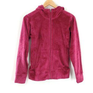 Patagonia Women's Pink Zip Up Hooded Fleece Sweater‎ Size XS